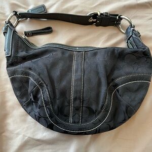 Coach Black Hobo Bag with Elegant Crescent Design